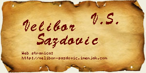 Velibor Sazdović vizit kartica